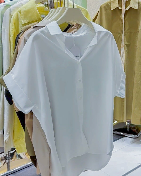 Cielo Oversized Button-Down Polo Top