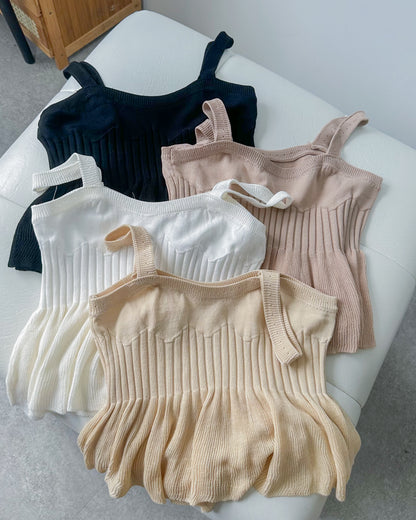 Aimee Stretch Ribbed Knit Top