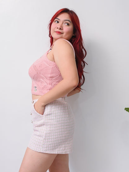 Dimple Tweed Short