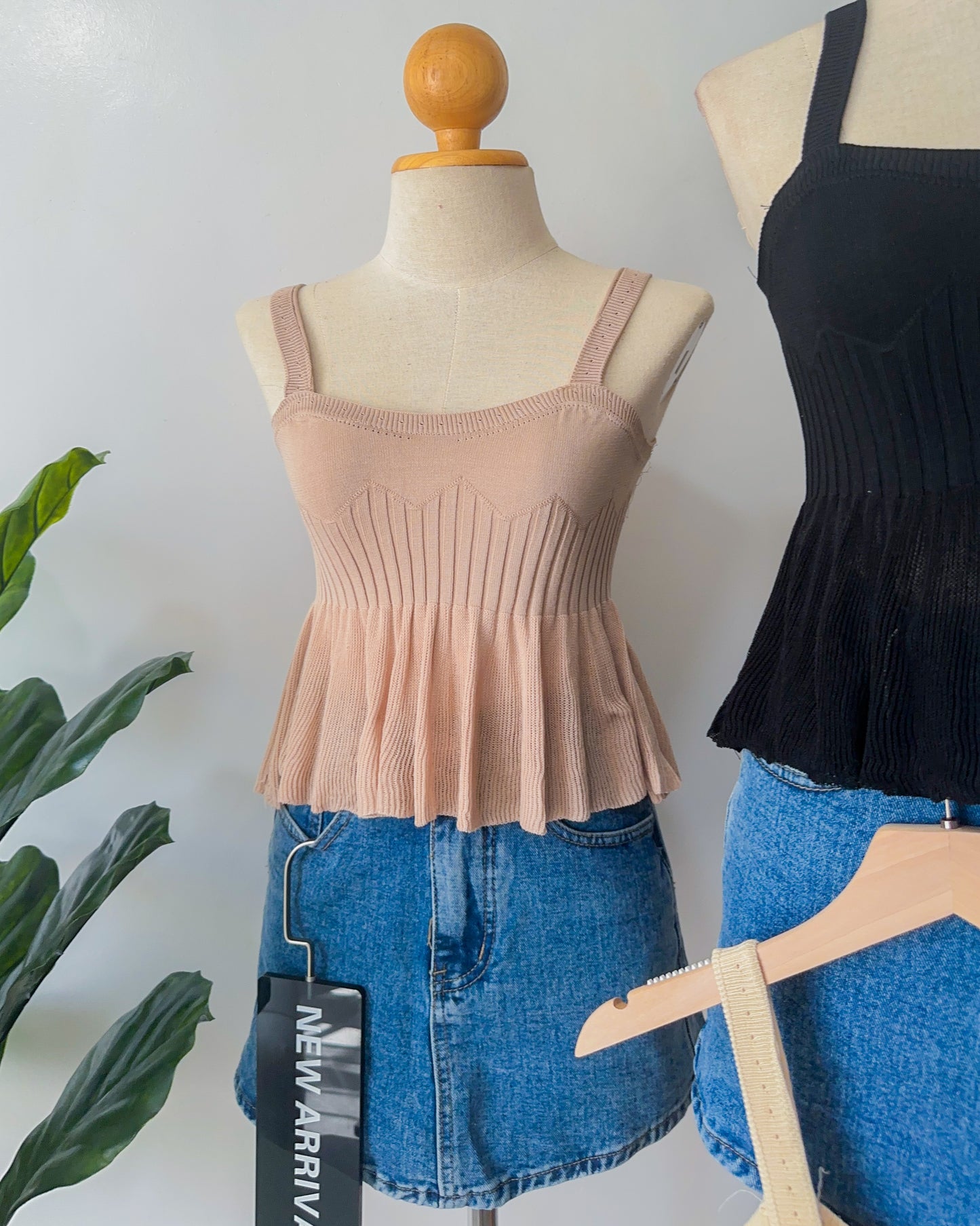 Aimee Stretch Ribbed Knit Top