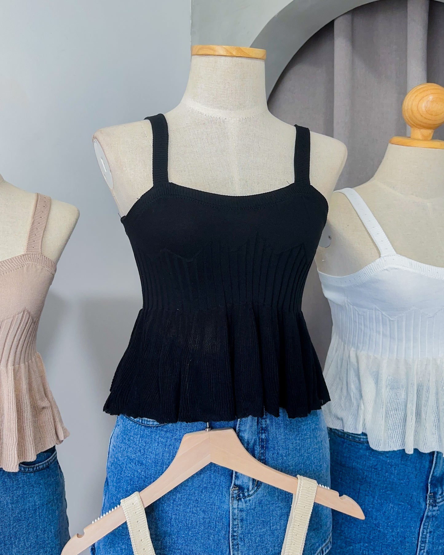 Aimee Stretch Ribbed Knit Top