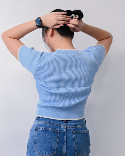 Priscilla Ribbed Knit Square NeckTop