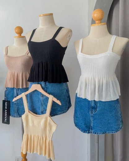 Aimee Stretch Ribbed Knit Top
