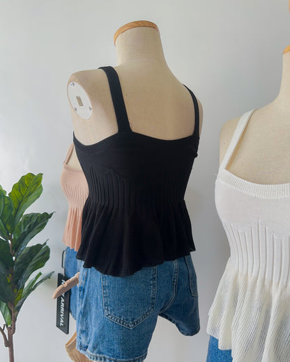 Aimee Stretch Ribbed Knit Top