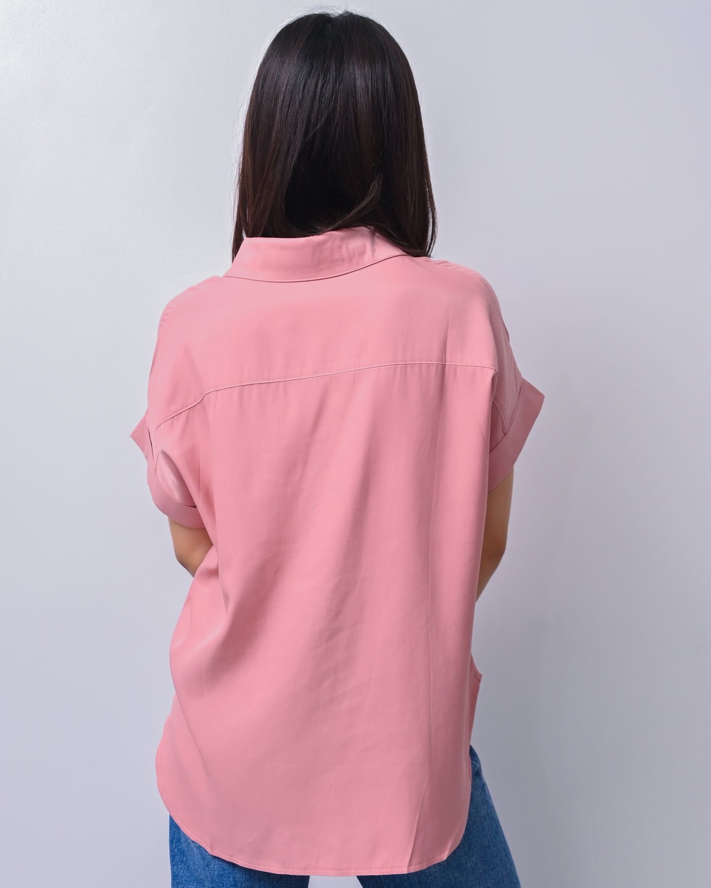 Cielo Oversized Button-Down Polo Top