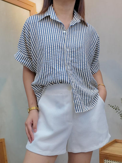 Star Stripe Button Down Top