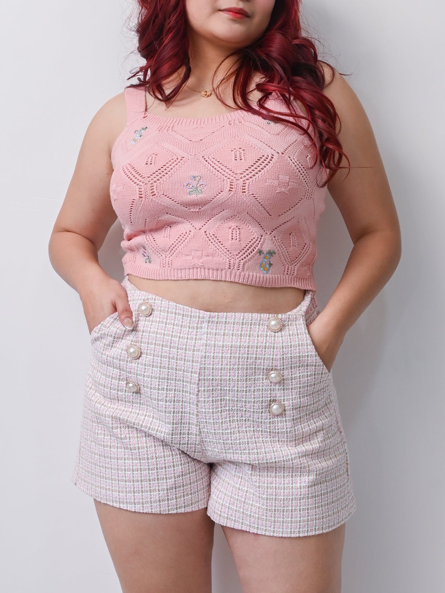 Dimple Tweed Short