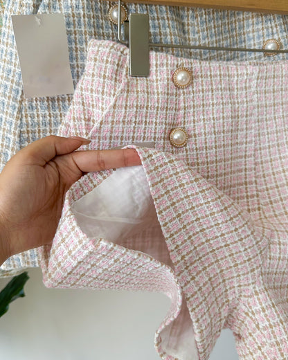Dimple Tweed Short