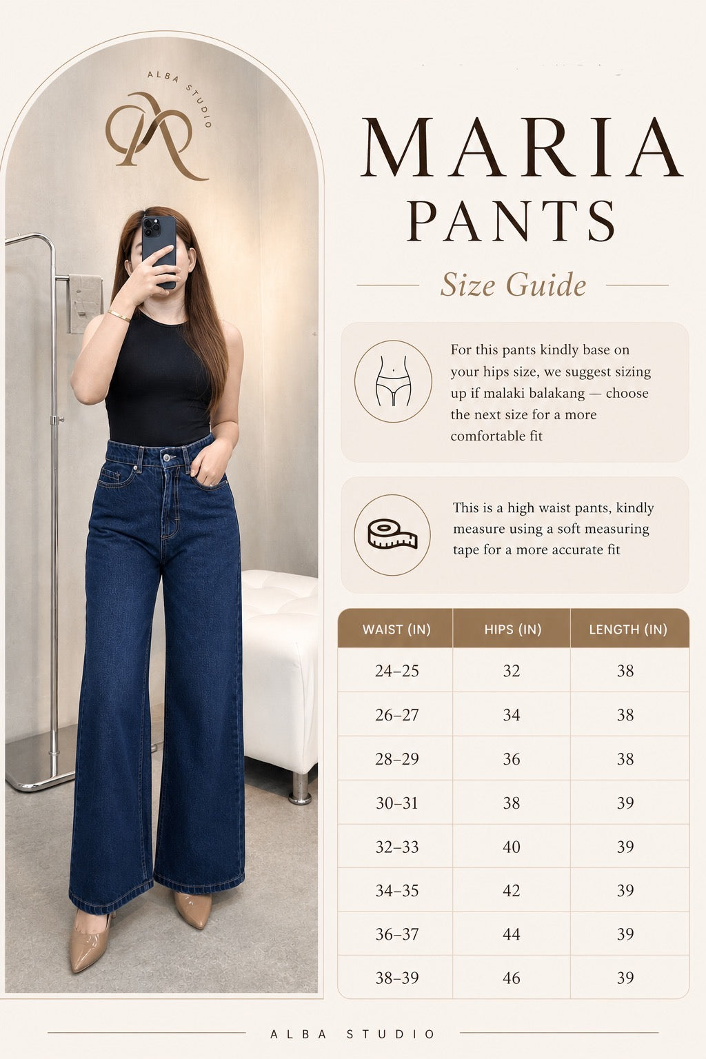 Maria Denim Pants
