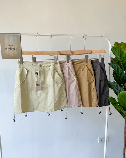 Ricki Adjustable Utility Skirt with Drawstring Hem