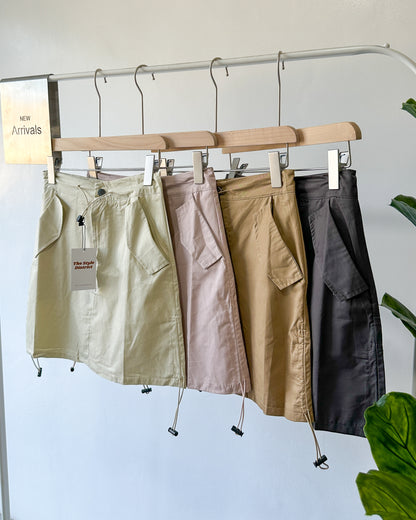 Ricki Adjustable Utility Skirt with Drawstring Hem