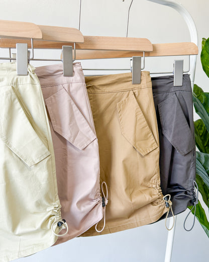 Ricki Adjustable Utility Skirt with Drawstring Hem