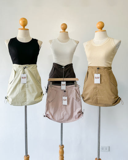 Ricki Adjustable Utility Skirt with Drawstring Hem