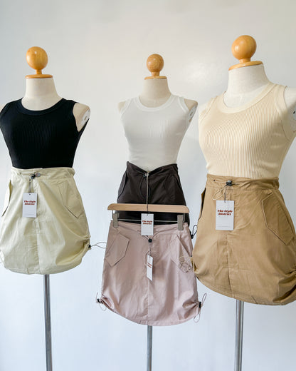 Ricki Adjustable Utility Skirt with Drawstring Hem