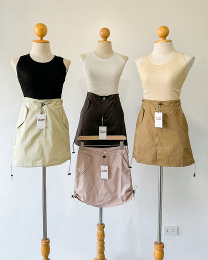 Ricki Adjustable Utility Skirt with Drawstring Hem