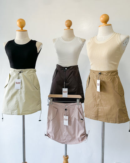Ricki Adjustable Utility Skirt with Drawstring Hem